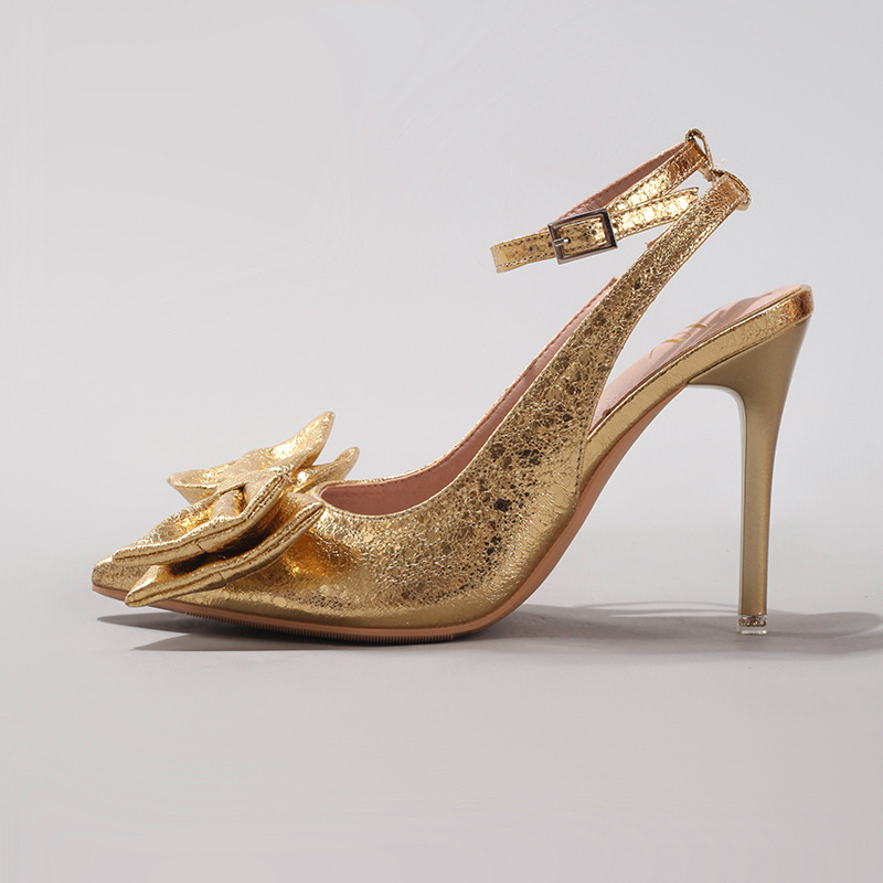 Elegant Bowknot Pointed Toe Pu - Summer Clothing Brands 评论和价格